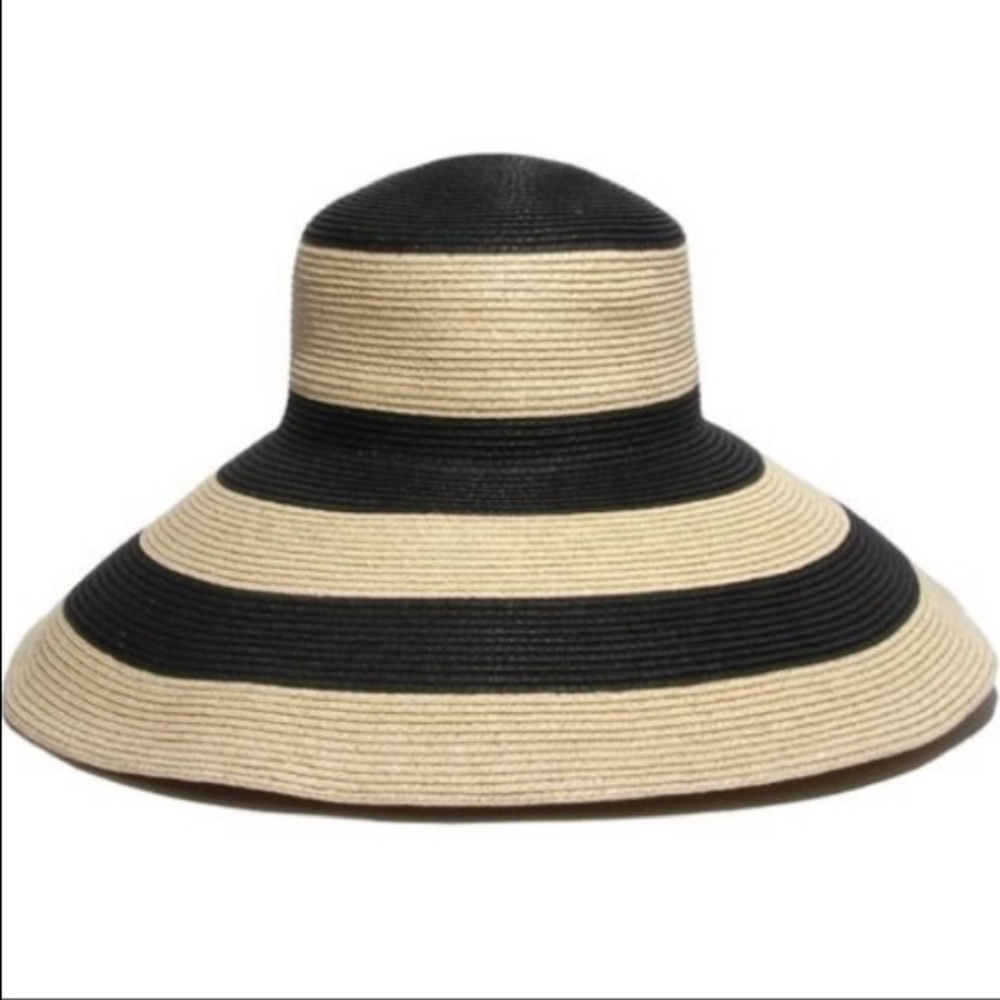 Gottex • UPF Wide Brim Sun Hat • black & cream